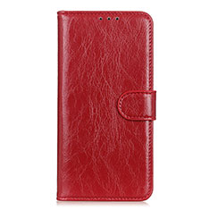 Funda de Cuero Cartera con Soporte Carcasa L10 para Xiaomi Mi 10 Lite Rojo