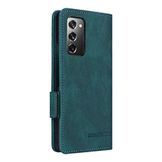 Funda de Cuero Cartera con Soporte Carcasa L10Z para Samsung Galaxy Z Fold2 5G Verde