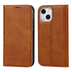 Funda de Cuero Cartera con Soporte Carcasa L11 para Apple iPhone 13 Marron