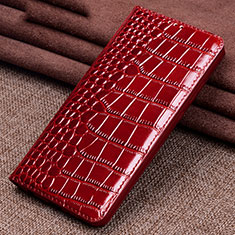 Funda de Cuero Cartera con Soporte Carcasa L11 para Xiaomi Mi 10 Rojo Rosa