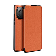 Funda de Cuero Cartera con Soporte Carcasa L11 para Xiaomi Mi 11 Pro 5G Marron