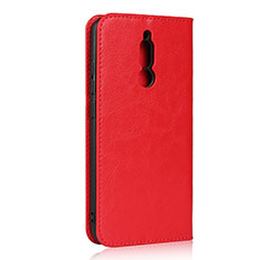 Funda de Cuero Cartera con Soporte Carcasa L11 para Xiaomi Redmi 8 Rojo