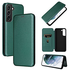 Funda de Cuero Cartera con Soporte Carcasa L11Z para Samsung Galaxy S23 5G Verde