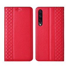 Funda de Cuero Cartera con Soporte Carcasa L12 para Huawei Honor 9X Pro Rojo