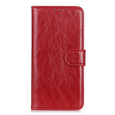 Funda de Cuero Cartera con Soporte Carcasa L12 para Huawei Y5p Rojo