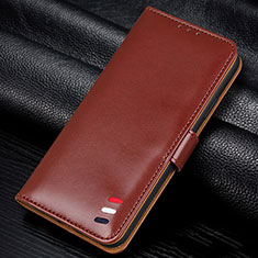 Funda de Cuero Cartera con Soporte Carcasa L12 para Samsung Galaxy M21s Marron