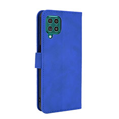 Funda de Cuero Cartera con Soporte Carcasa L12Z para Samsung Galaxy F62 5G Azul
