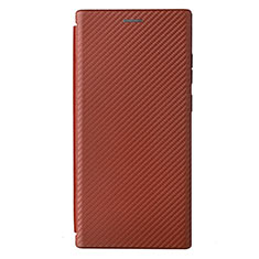 Funda de Cuero Cartera con Soporte Carcasa L12Z para Samsung Galaxy S22 Ultra 5G Marron