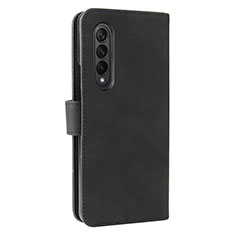 Funda de Cuero Cartera con Soporte Carcasa L12Z para Samsung Galaxy Z Fold3 5G Negro