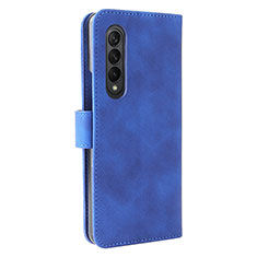 Funda de Cuero Cartera con Soporte Carcasa L12Z para Samsung Galaxy Z Fold4 5G Azul