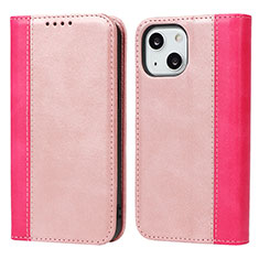 Funda de Cuero Cartera con Soporte Carcasa L13 para Apple iPhone 13 Mini Oro Rosa