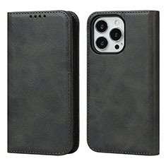 Funda de Cuero Cartera con Soporte Carcasa L14 para Apple iPhone 13 Pro Max Negro