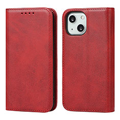 Funda de Cuero Cartera con Soporte Carcasa L14 para Apple iPhone 13 Rojo