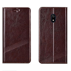 Funda de Cuero Cartera con Soporte Carcasa L15 para Xiaomi Redmi 8A Marron