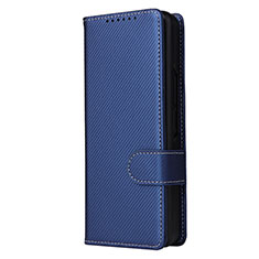 Funda de Cuero Cartera con Soporte Carcasa L16Z para Samsung Galaxy Z Fold3 5G Azul