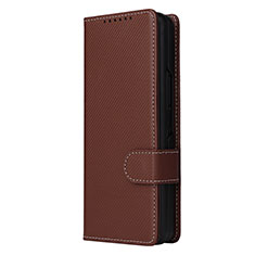 Funda de Cuero Cartera con Soporte Carcasa L16Z para Samsung Galaxy Z Fold3 5G Marron