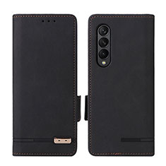 Funda de Cuero Cartera con Soporte Carcasa L18Z para Samsung Galaxy Z Fold4 5G Negro