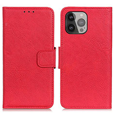 Funda de Cuero Cartera con Soporte Carcasa L27 para Apple iPhone 14 Pro Rojo