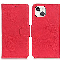 Funda de Cuero Cartera con Soporte Carcasa L27 para Apple iPhone 14 Rojo