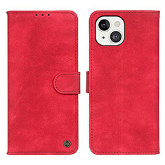 Funda de Cuero Cartera con Soporte Carcasa L30 para Apple iPhone 13 Mini Rojo