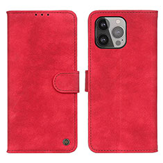 Funda de Cuero Cartera con Soporte Carcasa L30 para Apple iPhone 14 Pro Max Rojo