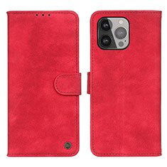 Funda de Cuero Cartera con Soporte Carcasa L30 para Apple iPhone 14 Pro Rojo