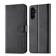 Funda de Cuero Cartera con Soporte Carcasa LC1 para Samsung Galaxy A14 5G Negro