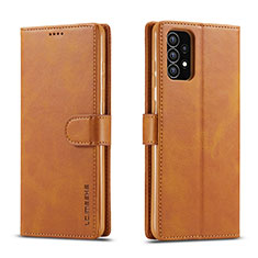 Funda de Cuero Cartera con Soporte Carcasa LC1 para Samsung Galaxy A53 5G Marron Claro