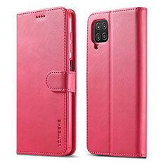 Funda de Cuero Cartera con Soporte Carcasa LC1 para Samsung Galaxy M32 4G Rosa Roja