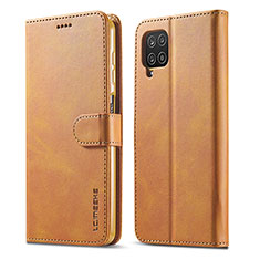 Funda de Cuero Cartera con Soporte Carcasa LC1 para Samsung Galaxy M53 5G Marron Claro