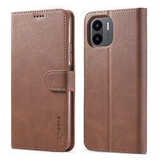 Funda de Cuero Cartera con Soporte Carcasa LC1 para Xiaomi Redmi A2 Marron