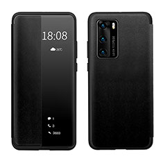 Funda de Cuero Cartera con Soporte Carcasa LF1 para Huawei P40 Negro