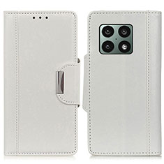 Funda de Cuero Cartera con Soporte Carcasa M01L para OnePlus 10 Pro 5G Blanco