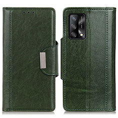 Funda de Cuero Cartera con Soporte Carcasa M01L para Oppo A95 4G Verde