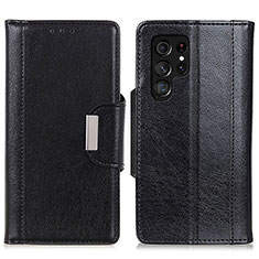 Funda de Cuero Cartera con Soporte Carcasa M01L para Samsung Galaxy S21 Ultra 5G Negro