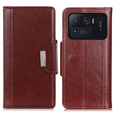 Funda de Cuero Cartera con Soporte Carcasa M01L para Xiaomi Mi 11 Ultra 5G Marron