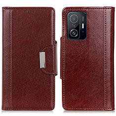 Funda de Cuero Cartera con Soporte Carcasa M01L para Xiaomi Mi 11T Pro 5G Marron