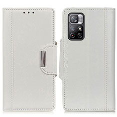 Funda de Cuero Cartera con Soporte Carcasa M01L para Xiaomi Redmi Note 11 5G Blanco