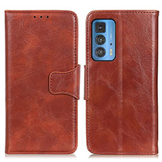 Funda de Cuero Cartera con Soporte Carcasa M02L para Motorola Moto Edge 20 Pro 5G Marron