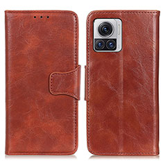 Funda de Cuero Cartera con Soporte Carcasa M02L para Motorola Moto Edge X30 Pro 5G Marron