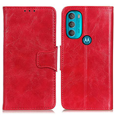 Funda de Cuero Cartera con Soporte Carcasa M02L para Motorola Moto G71 5G Rojo