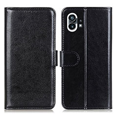 Funda de Cuero Cartera con Soporte Carcasa M02L para Nothing Phone 1 Negro