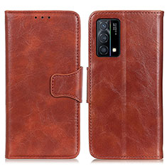 Funda de Cuero Cartera con Soporte Carcasa M02L para Oppo K9 5G Marron