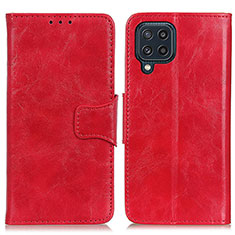 Funda de Cuero Cartera con Soporte Carcasa M02L para Samsung Galaxy M32 4G Rojo