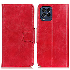 Funda de Cuero Cartera con Soporte Carcasa M02L para Samsung Galaxy M53 5G Rojo