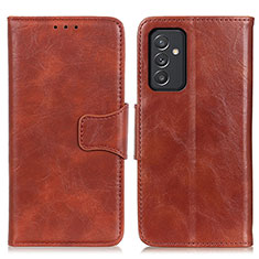 Funda de Cuero Cartera con Soporte Carcasa M02L para Samsung Galaxy Quantum2 5G Marron