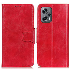 Funda de Cuero Cartera con Soporte Carcasa M02L para Xiaomi Redmi K50i 5G Rojo