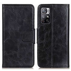 Funda de Cuero Cartera con Soporte Carcasa M02L para Xiaomi Redmi Note 11 5G Negro