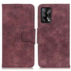 Funda de Cuero Cartera con Soporte Carcasa M03L para Oppo A95 4G Morado