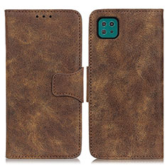 Funda de Cuero Cartera con Soporte Carcasa M03L para Samsung Galaxy F42 5G Marron